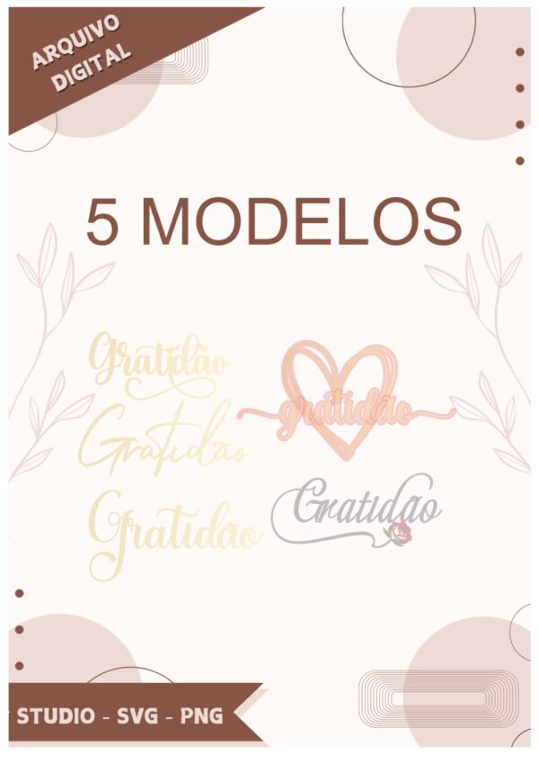Combo 5 Modelos Gratidão - Image 2